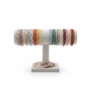 Gemstone Beaded Wraps.Make Set of Thin Stackable’s.4 Wrap/Magnetic or Ankle,Neck